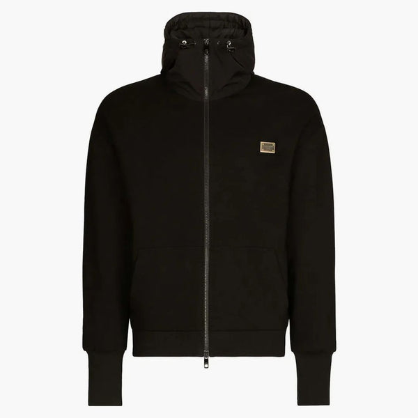 Giacca con cappuccio logo-placca logo Dolce & Gabbana
