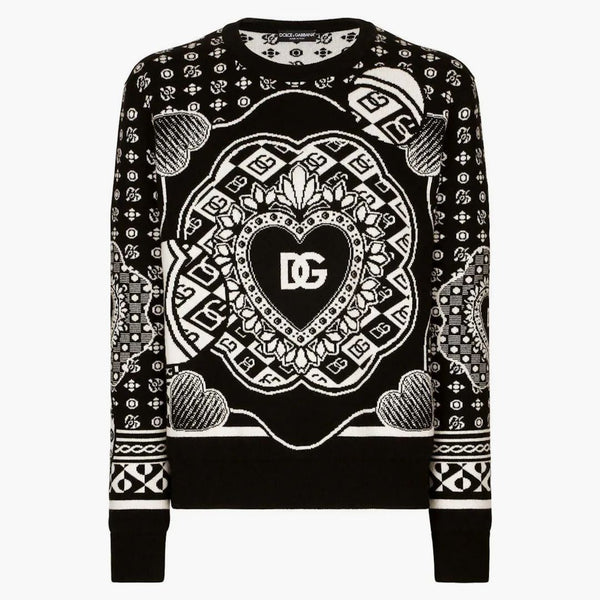 Dolce & Gabbana Logo print Jumper Black/White