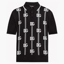 Dolce & Gabbana Logo print Knitted Polo Black/White