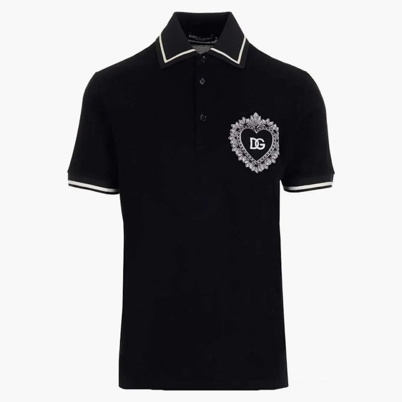 Dolce & Gabbana Logo print Polo Black