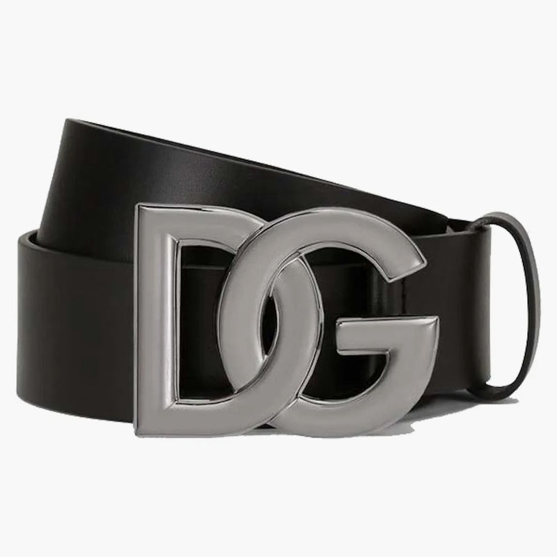 Dolce & Gabbana Lux Leather Crossover DG Logo Belt Belt