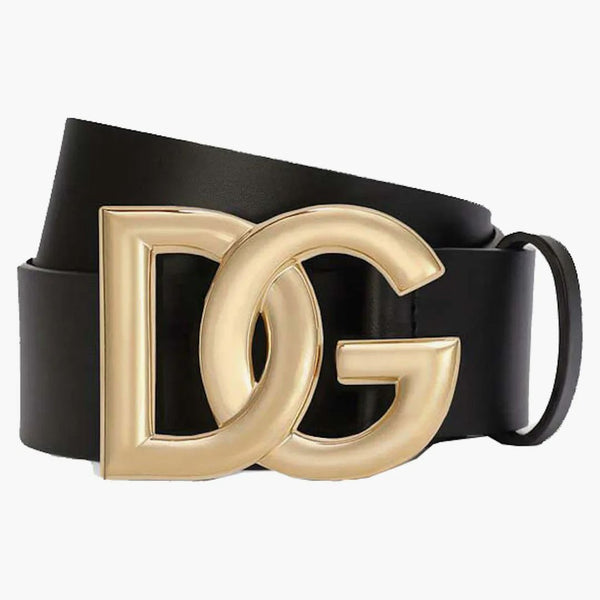 Dolce & Gabbana Lux Leather Crossover DG Logo Buckle Belt Multicolor