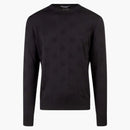 Dolce & Gabbana Man Silk All-over Logo Sweater Black