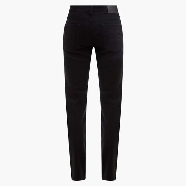 Dolce & Gabbana Man Stretch Cotton Battle Battled Logo Black Black