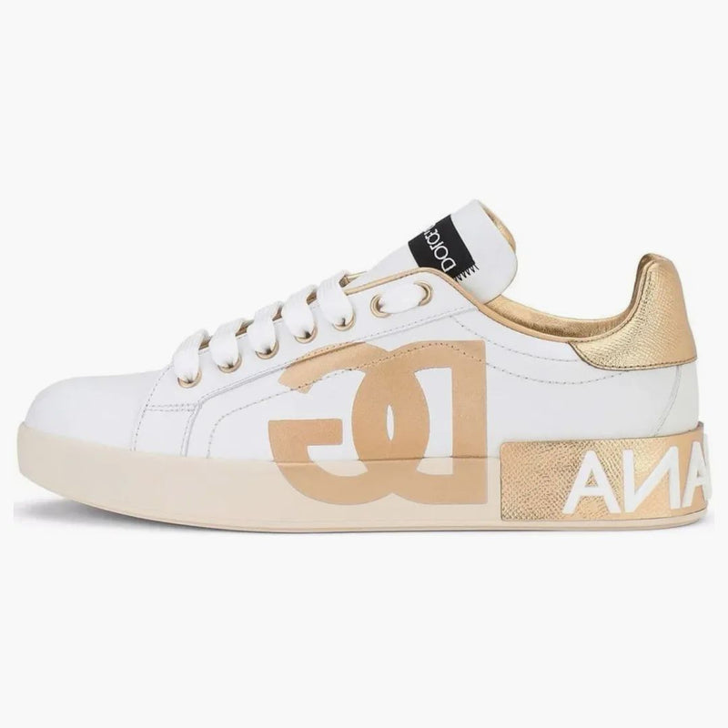 Dolce & Gabbana Portofino Logo Metallic Gold (femenino)