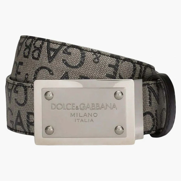 Dolce & Gabbana reversibel över logotypbältet brunt
