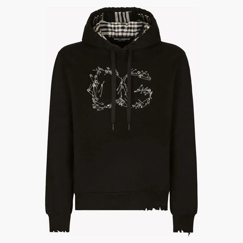 Dolce & Gabbana Safety-Pin Logotipo sudadera con capucha