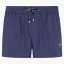 Dolce & Gabbana Short Branded Plate Swim Trunks Blue