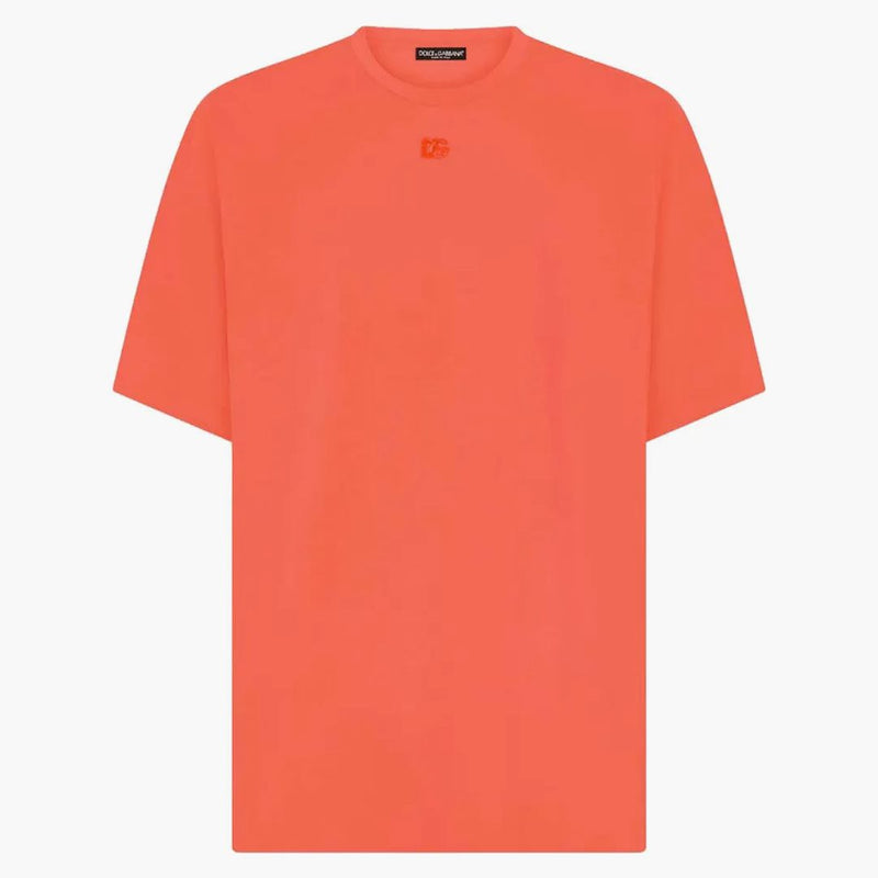 Dolce & Gabbana Technical Jersey Metallic DG Logo camiseta Pink