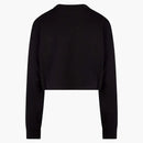 Dolce & Gabbana Woman Cotton Frontal Logo Sweatshirt Black