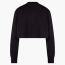 Dolce & Gabbana Woman Crop Fit Cotton DG Patch Sweinshirt Negro