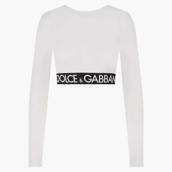 Dolce & Gabbana Woman Stretch Cotton Top White
