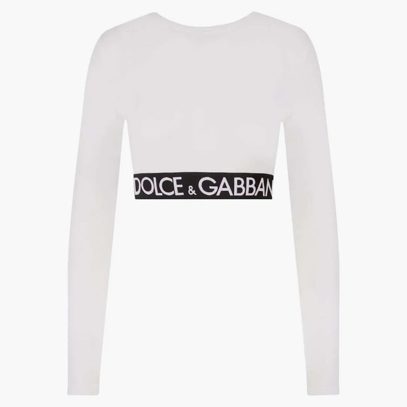 Dolce & Gabbana Woman Stretch Cotton Top White