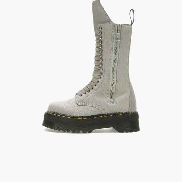 Dr. Martens 1918 Ro Hair on Lace Up Strobe Calf Langth Platform Boot Rick Owens