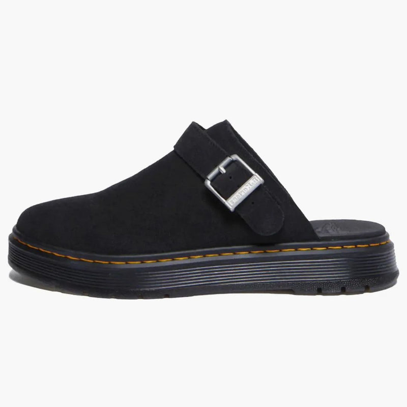 Dr. Martens BrocLine Suede Mule Black Bronx Suede