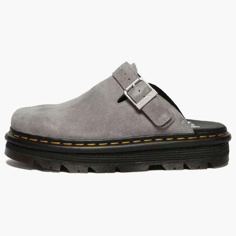 Dr. Martens Zebzag Suede Slingback Platform Mule Grey