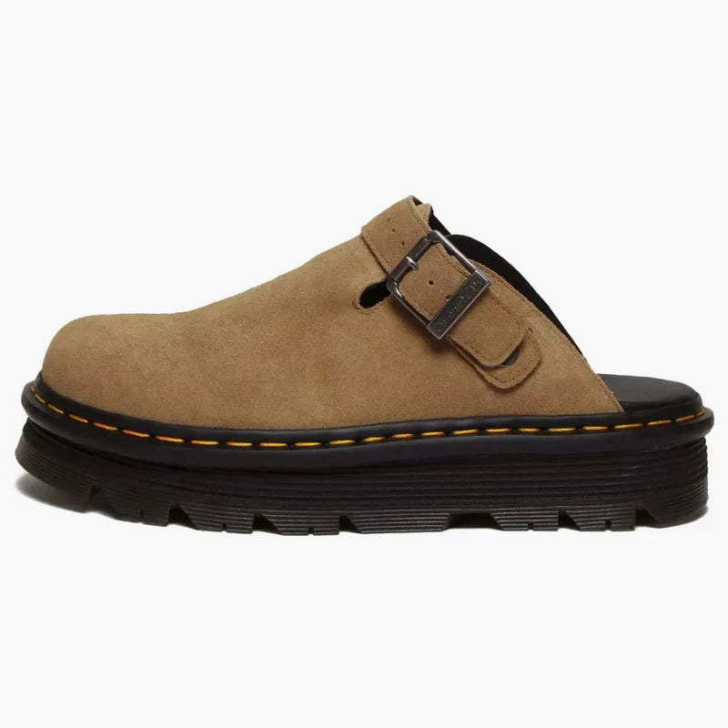 Dr. Martens Zebzag Suede Slingback Platform Mule Savannah Tan