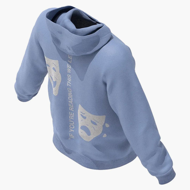 Drake Air Drake Mask Hoodie bledě modrá