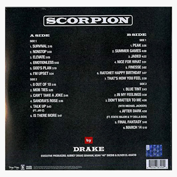 Drake Scorpion 2xlp Vinyl Black