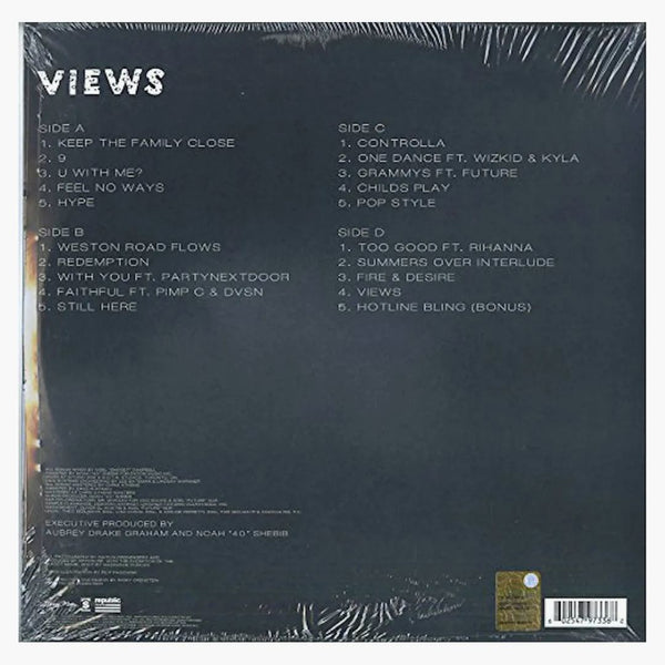Drake Views 2xlp Vinyl Black