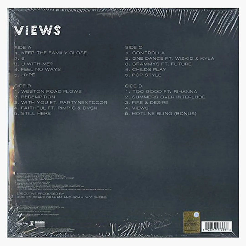 Drake Views 2xlp Vinyl Black