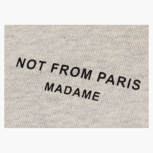 Drole De Monsieur Le Slogan Hoodie Light Grey