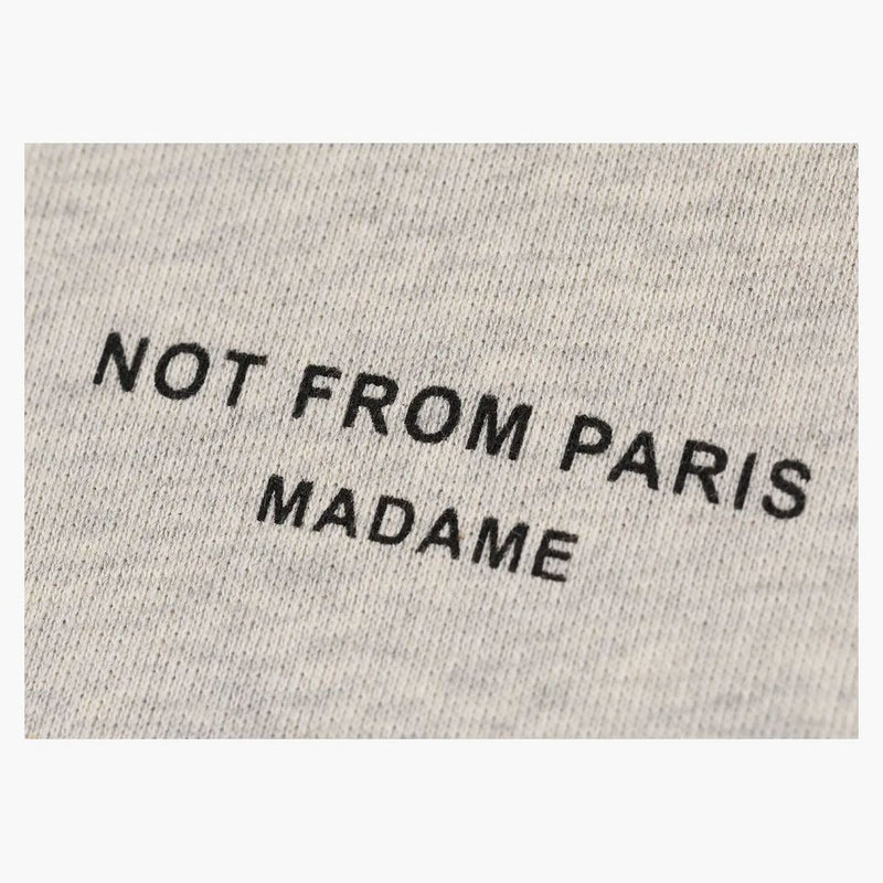 Drole De Monsieur Le Slogan Hoodie Light Grey