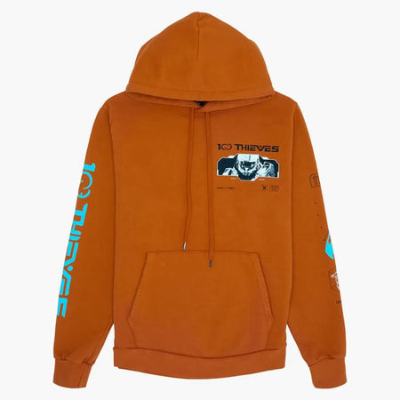 Dropx™ Exclusive: 100 Thieves X Halo Energy Sword Hoodie Deep Orange