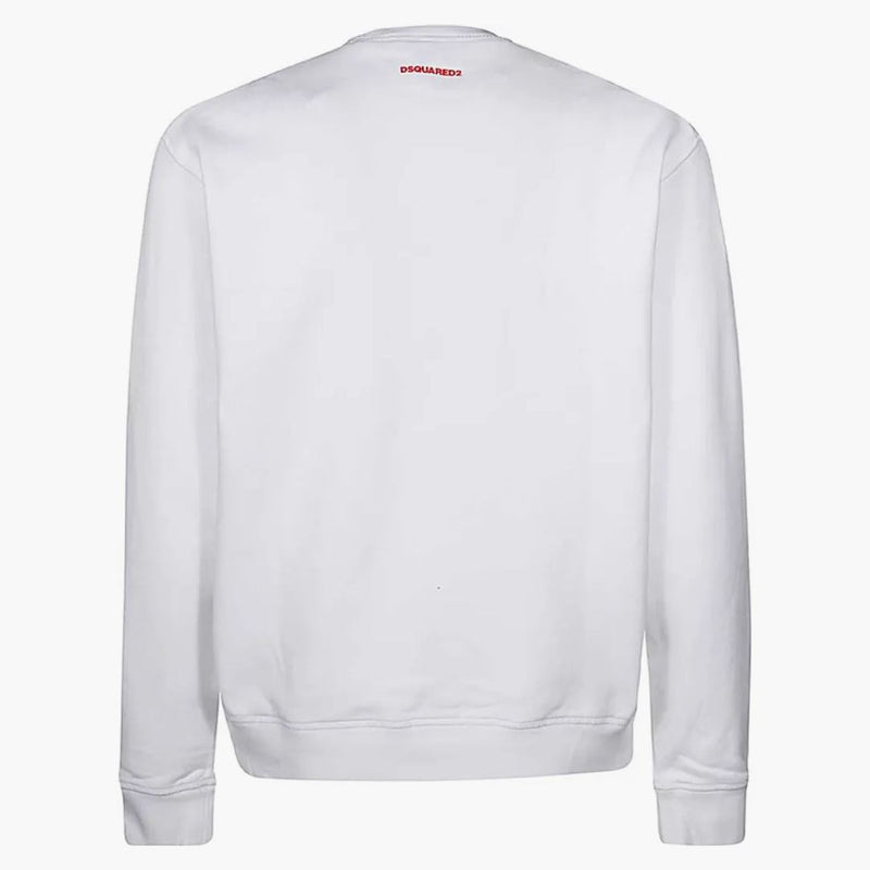 Dsquared2 ikon crewneck vit/röd