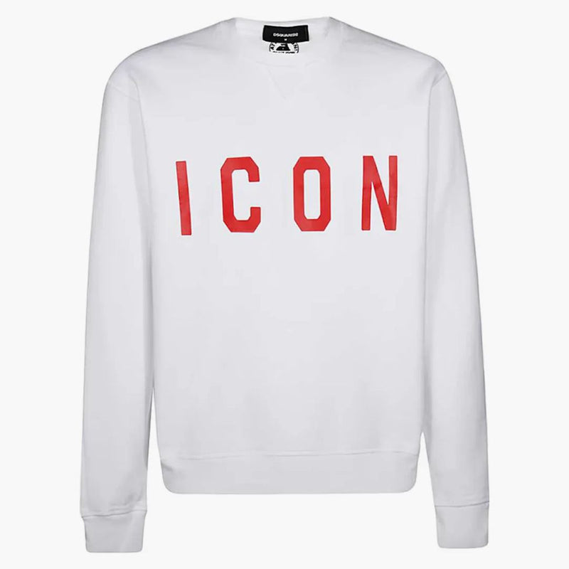 Dsquared2 ikon crewneck vit/röd
