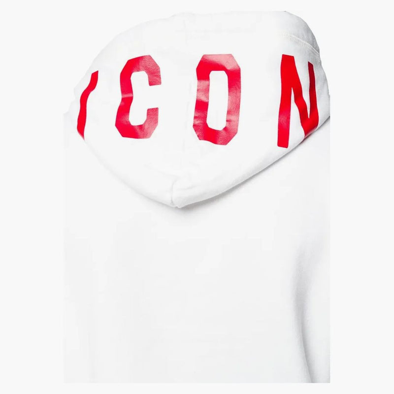 Dsquared2 ikon hoodie vit/röd