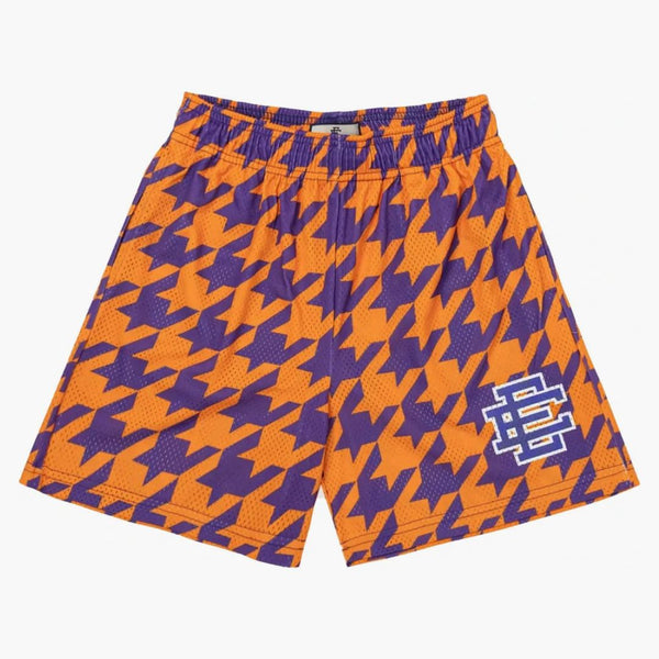 Eric Emanuel Ee Basic Short Orange/purple Houndstooth