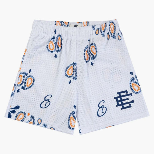 Eric Emanuel Ee Basic Short White Paisley/navy