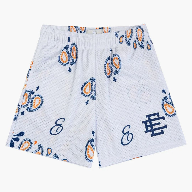 Eric Emanuel Ee Basic Short White Paisley/navy