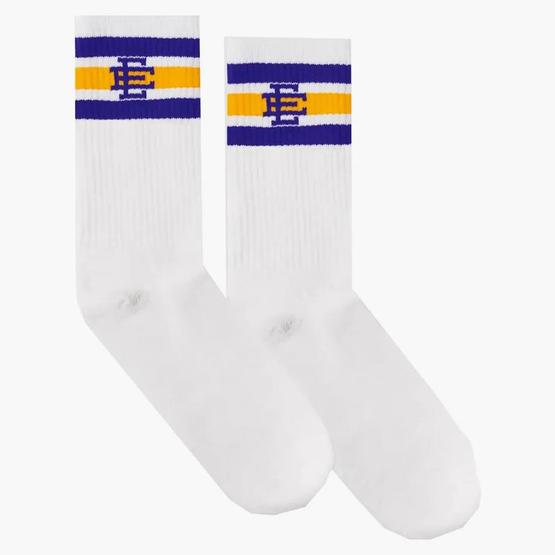Eric Emanuel Ee Socks White/purple/yellow