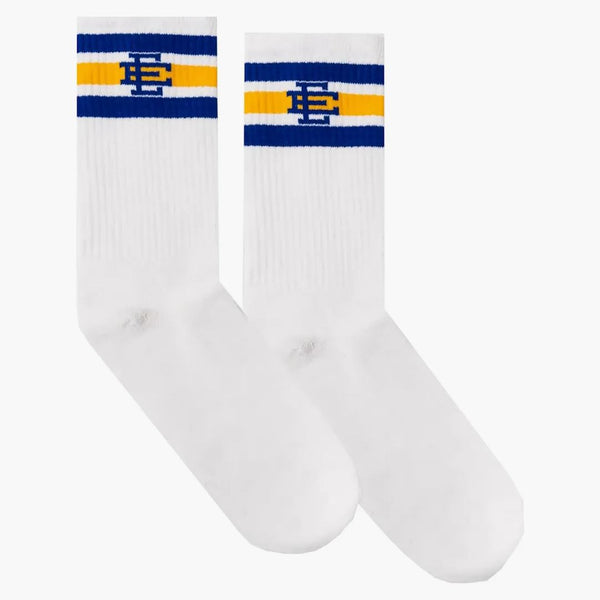Eric Emanuel Ee Socks White/royal/yellow
