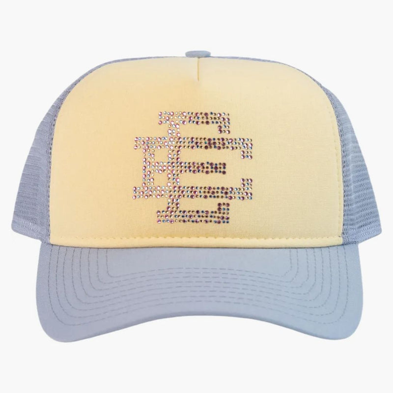 Eric Emanuel Ee Swarovski Trucker Hat Grey/pink