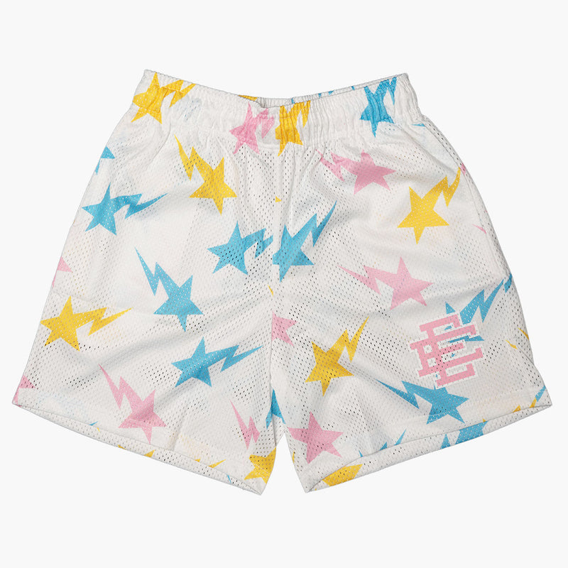 Eric Emanuel x Bape EE Basic Shorts White/Yellow/Blue/Pink
