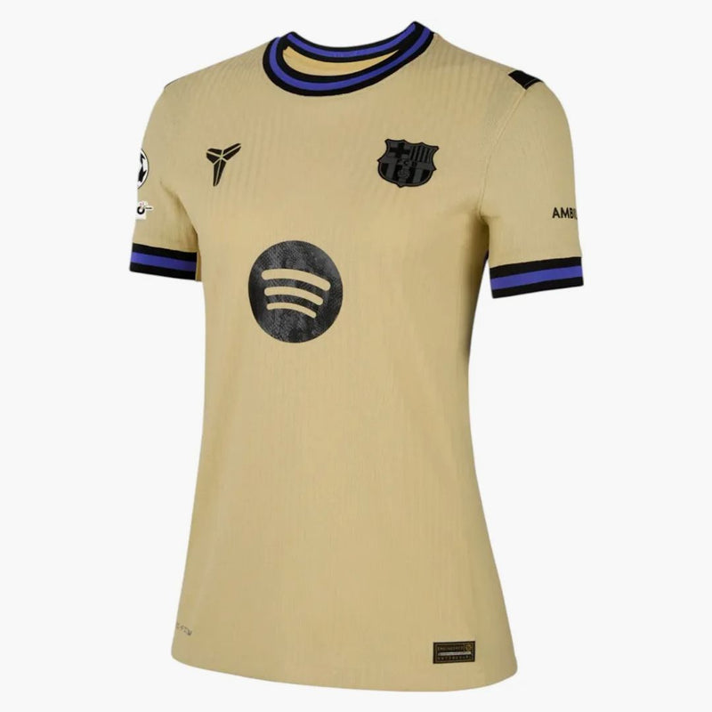 Fc Barcelona X Kobe Bryant Women's Ucl Away 2025/26 Player's Edition Jersey Yellow