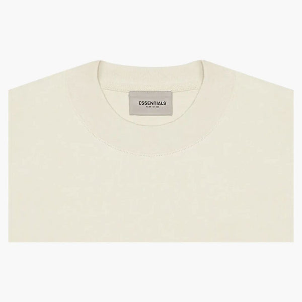 Paura di God Essentials 3D Silicon Applique Boxy T-shirt a maniche lunghe Cream