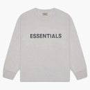 Fear of God Essentials 3D Silicon Appliche Boxy Camiseta de manga larga Heather Oatmeal