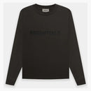 Fear Of God Essentials 3d Silicon Applique Boxy Long Sleeve T-shirt Weathered Black