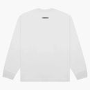 Paura di Dio Essentials Silicone Applique T-shirt a maniche lunghe Boxy Bianco