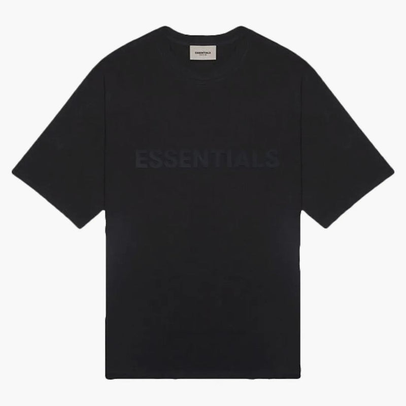 Fear Of God Essentials 3d Silicon Applique Boxy T-shirt Dark Slate/stretch Limo/black