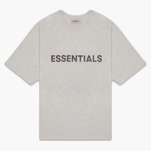 Paura di God Essentials 3D Silicon Applique Boxy T-shirt Heather A farina d'avena