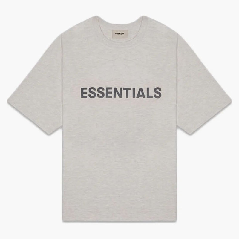 Paura di God Essentials 3D Silicon Applique Boxy T-shirt Heather A farina d'avena