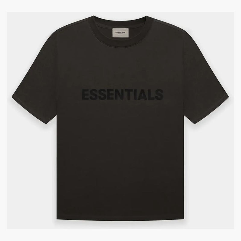 Strach przed Bogiem Essentials 3D Silicon Applique Boxy T-shirt zwietrzałą czerń