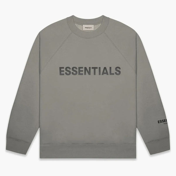 Paura of God Essentials Crewneck Applique Logo Cement