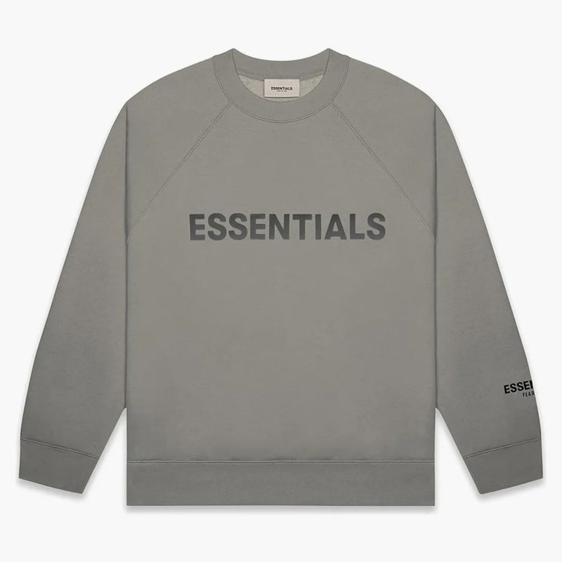 Paura of God Essentials Crewneck Applique Logo Cement