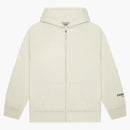 Fear Of God Essentials 3d Silicon Applique Full Zip Up Hoodie Buttercream